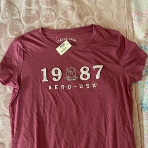 Aeropostale Maroon 1987 Graphic Tee